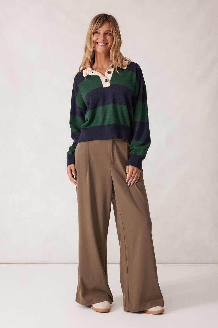 Long Sleeve Rugby Knit