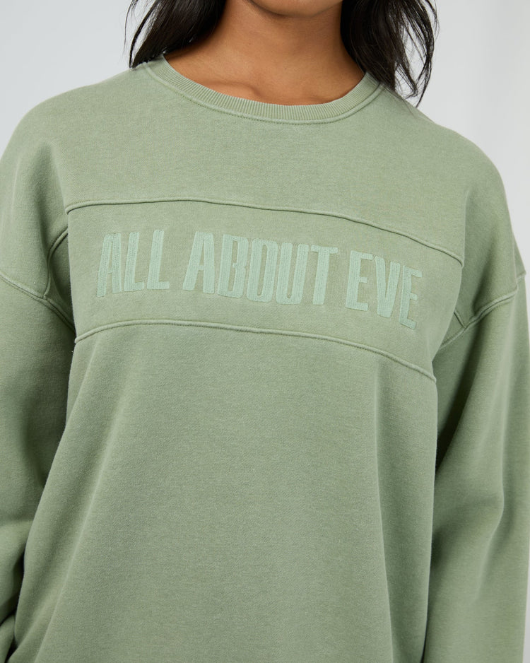 Vital Washed Oversize Crew | Khaki