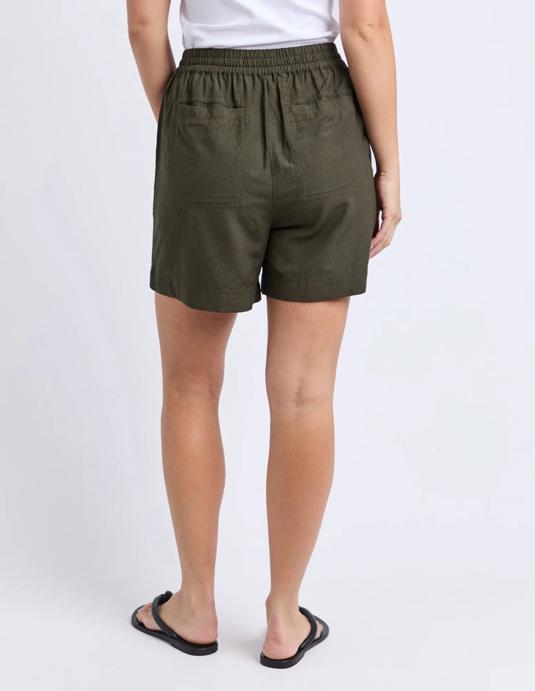 Margi Long Line Shorts | Khaki