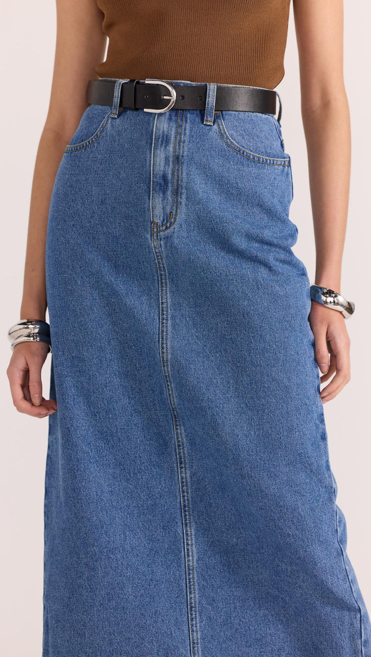 Alden Denim Maxi Skirt