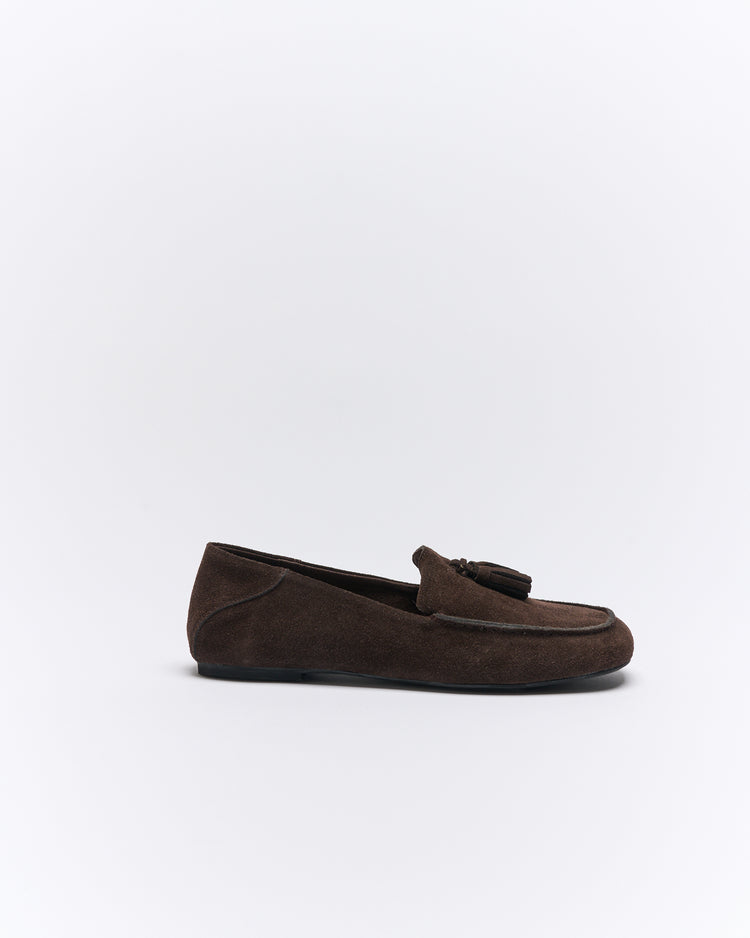 Dion Leather Loafer | Bitter Chocolate Suede