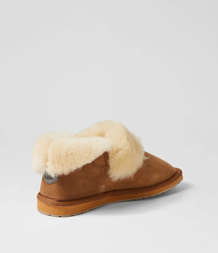 Platinum Mintaro Chestnut Suede Slippers