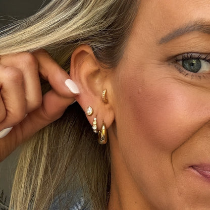 Droplet Gold Stud Earrings