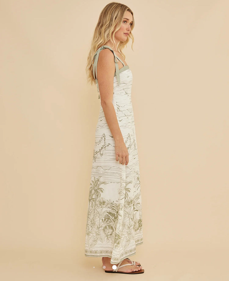 Eden Shoulder Tie Maxi Dress