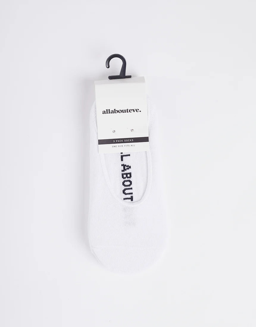 AAE Sockette OSFA 3pk | White