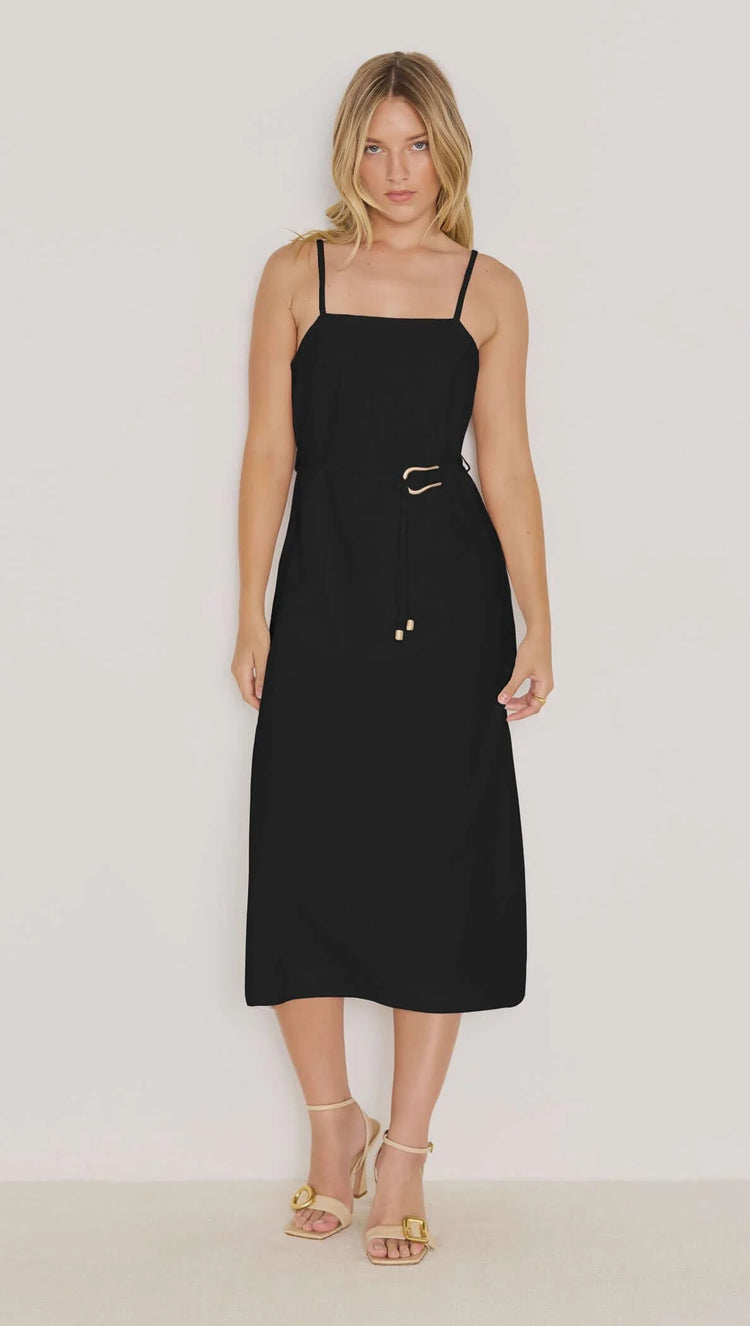 Irena Belted Sundress | Black