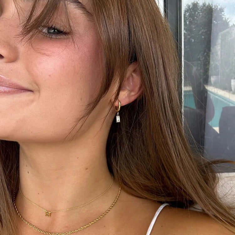Luxe Drop Gold Huggie Earrings