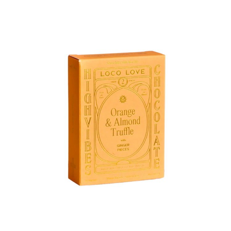 Loco Love Chocolate | Orange Almond Truffle | Twin Pack