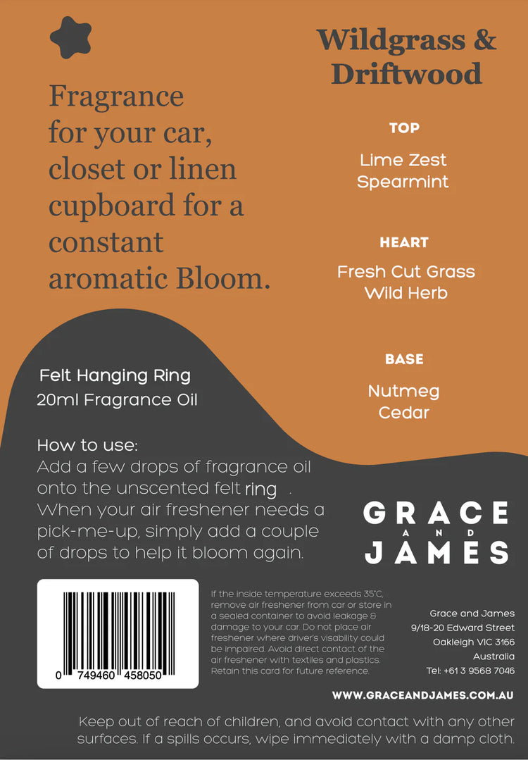 Wildgrass & Driftwood - Felt Air Freshener