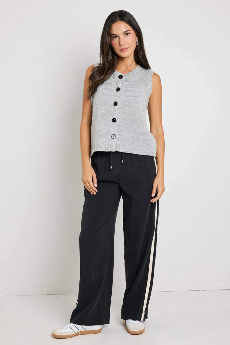 Stamp Grey Marle Crewneck Knit Vest Top