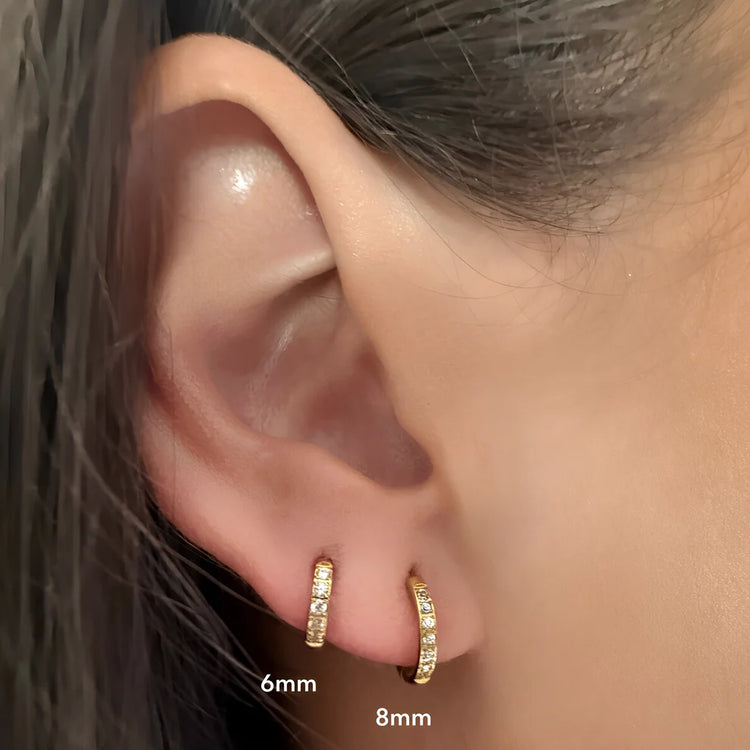 Transition Sleeper Gold Earrings | 8mm