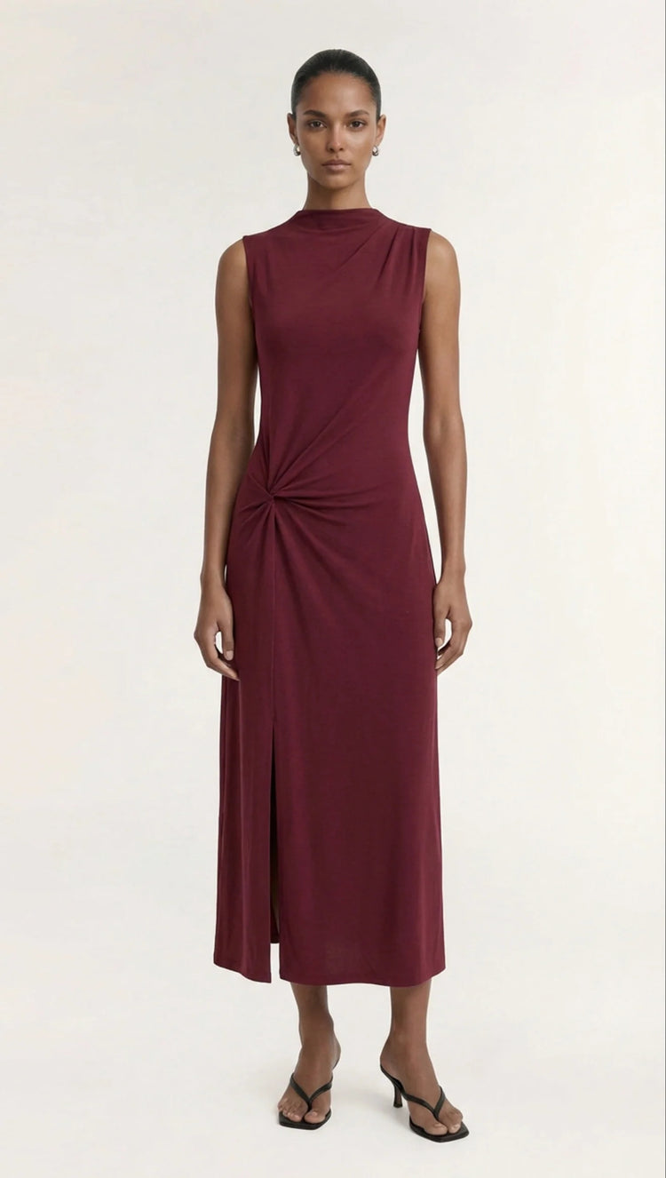 Velo Twist Midi Dress