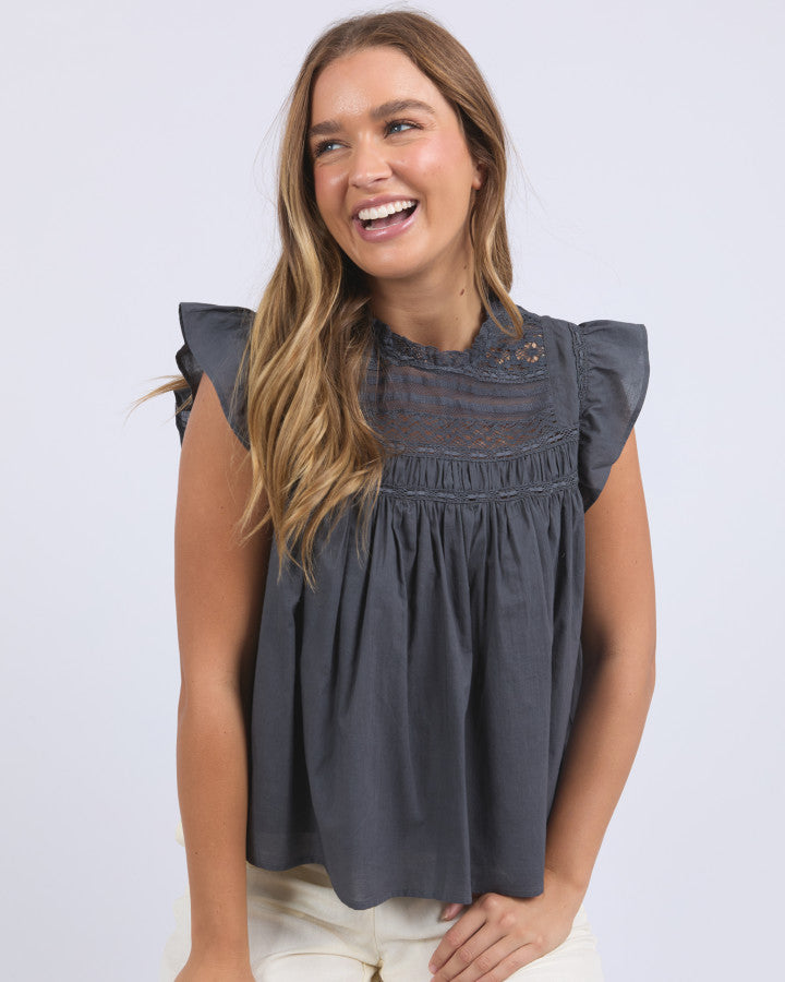 Adelyn Top | Charcoal