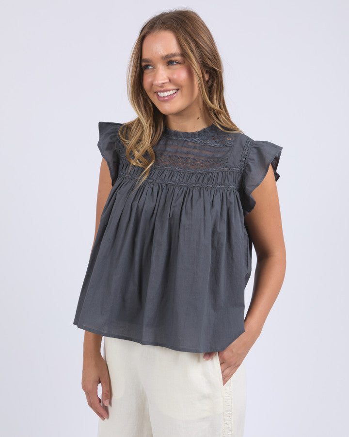 Adelyn Top | Charcoal