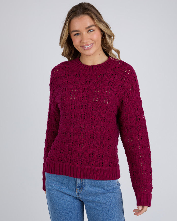 Carter Knit | Beetroot Red