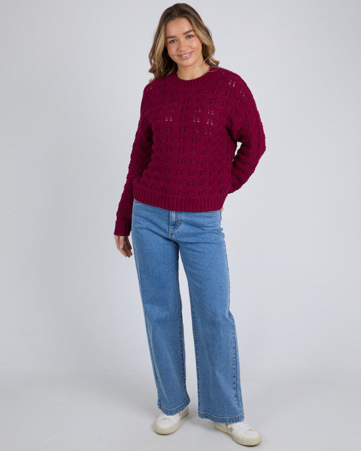 Carter Knit | Beetroot Red