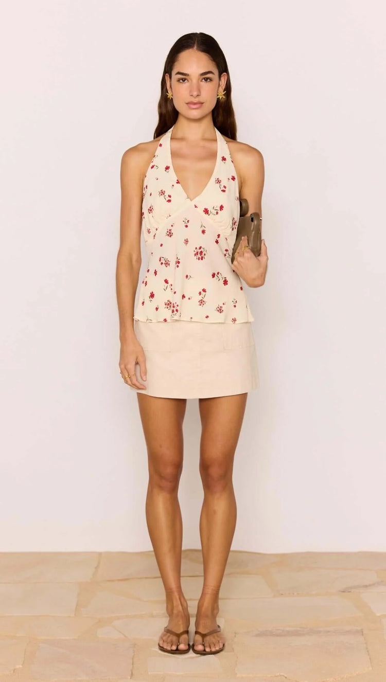 Clemence Halter Bias Top
