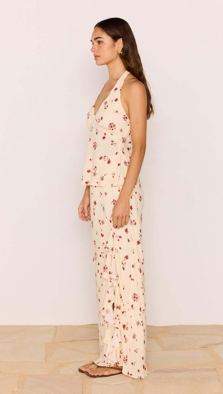 Clemence Ruffle Bias Skirt