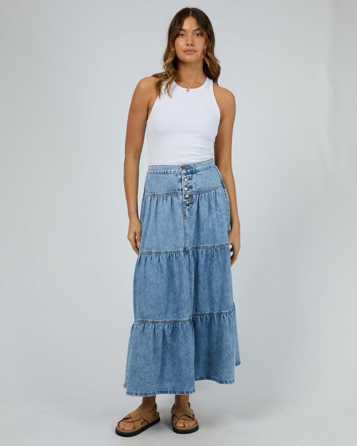 Coco Denim Skirt | Light Blue