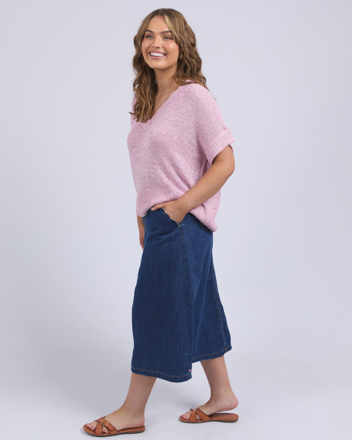 Elba Knit Top | Dusty Pink