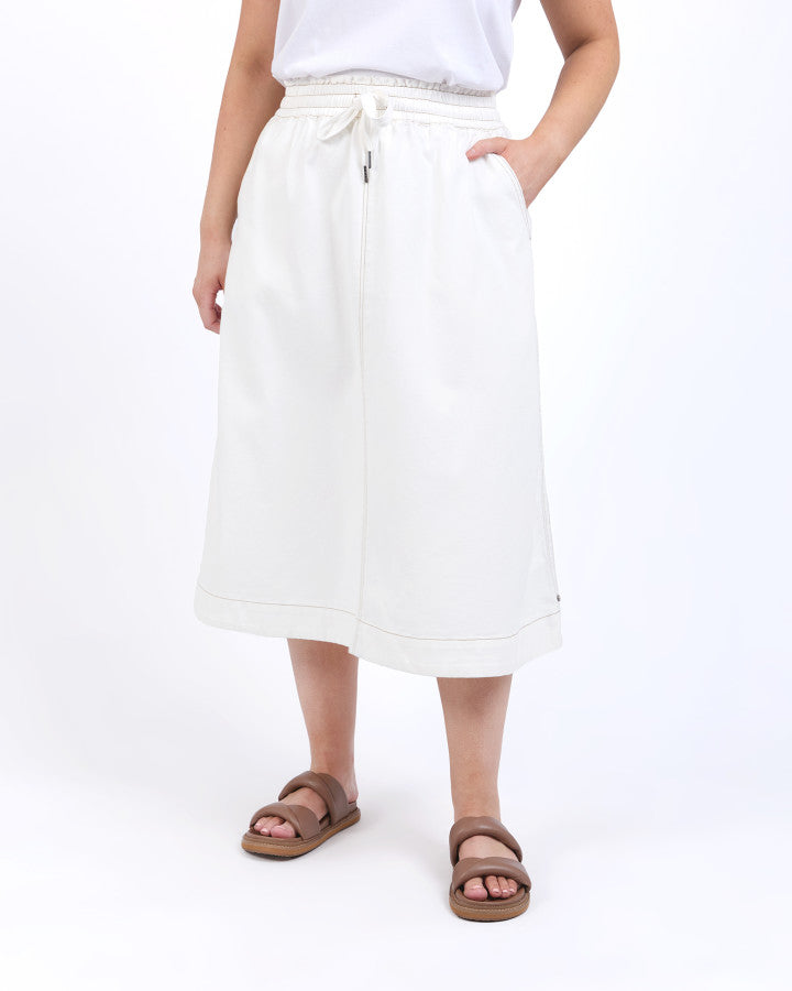 Greta Denim Skirt | Vintage White