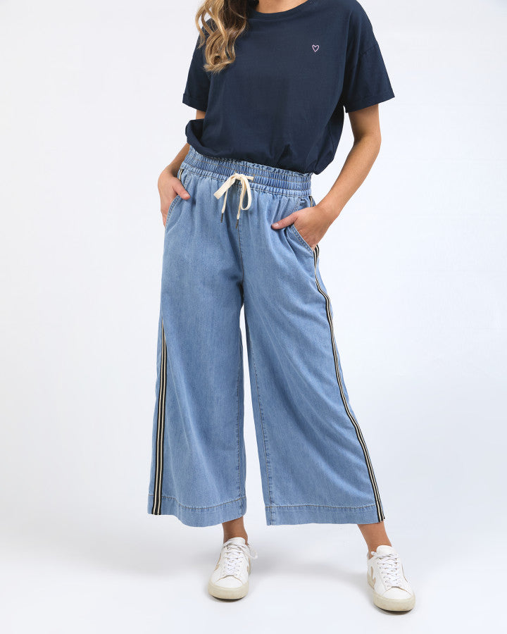 Greta Wide Leg Pant | Side Tape