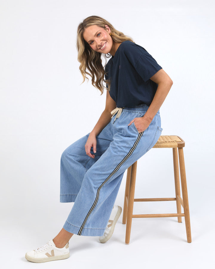 Greta Wide Leg Pant | Side Tape