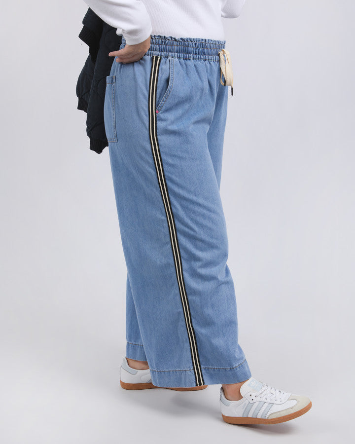 Greta Wide Leg Pant | Side Tape