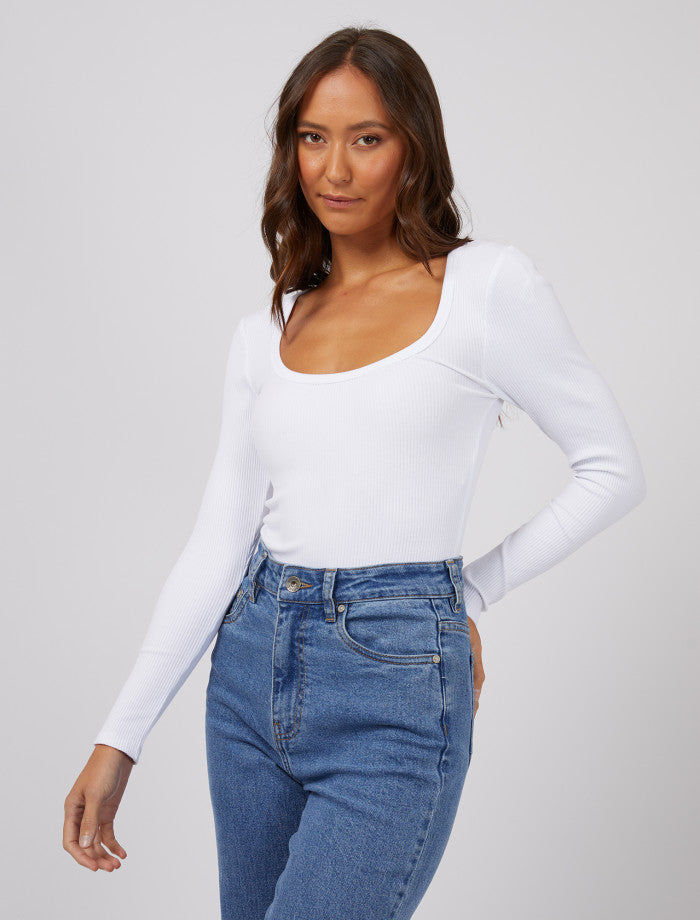 Hazel Long Sleeve Tee | White