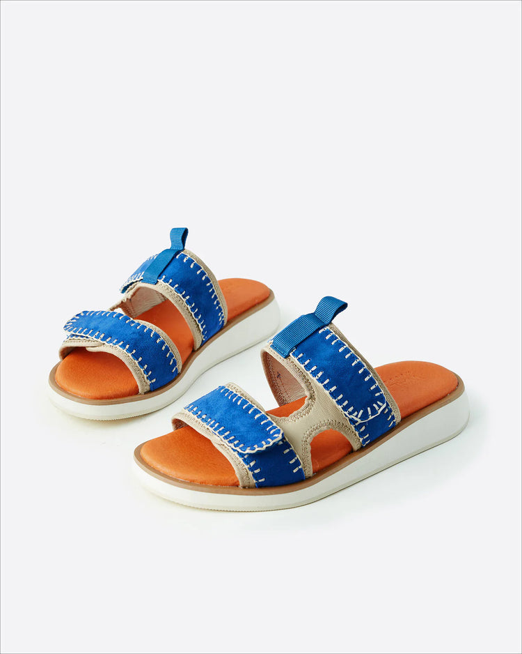 Capri Leather Slide | Cobalt