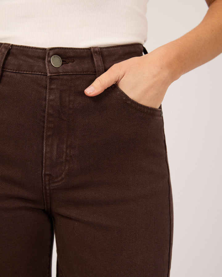 Jacqui Wide Leg Jean | Brown