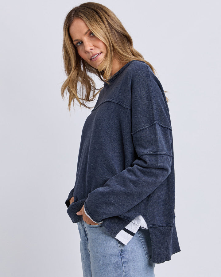 Jayne Throw On Knit | Navy