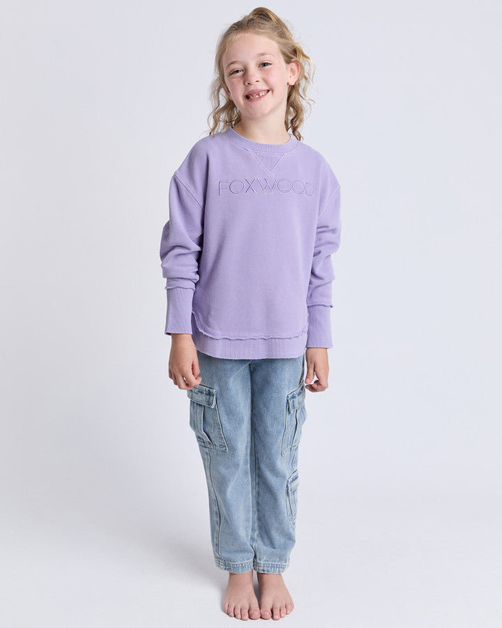 Girls Simplified Mini Crew | Lavender