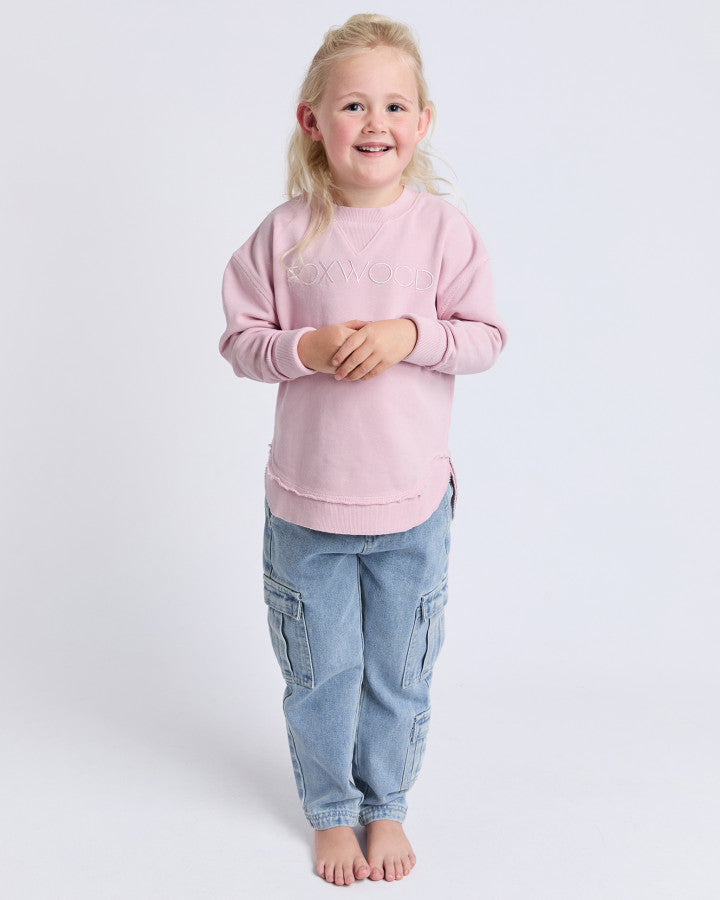 Girls Simplified Mini Crew | Pink
