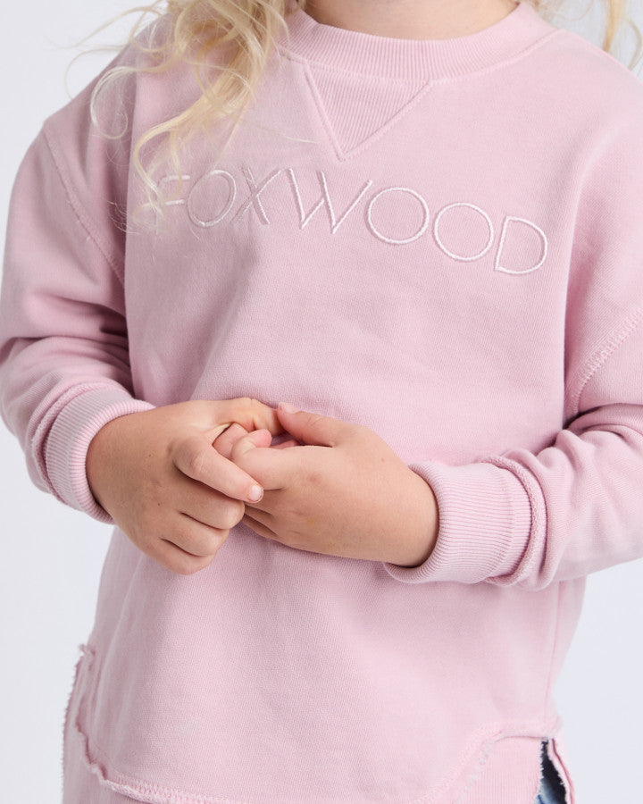 Girls Simplified Mini Crew | Pink