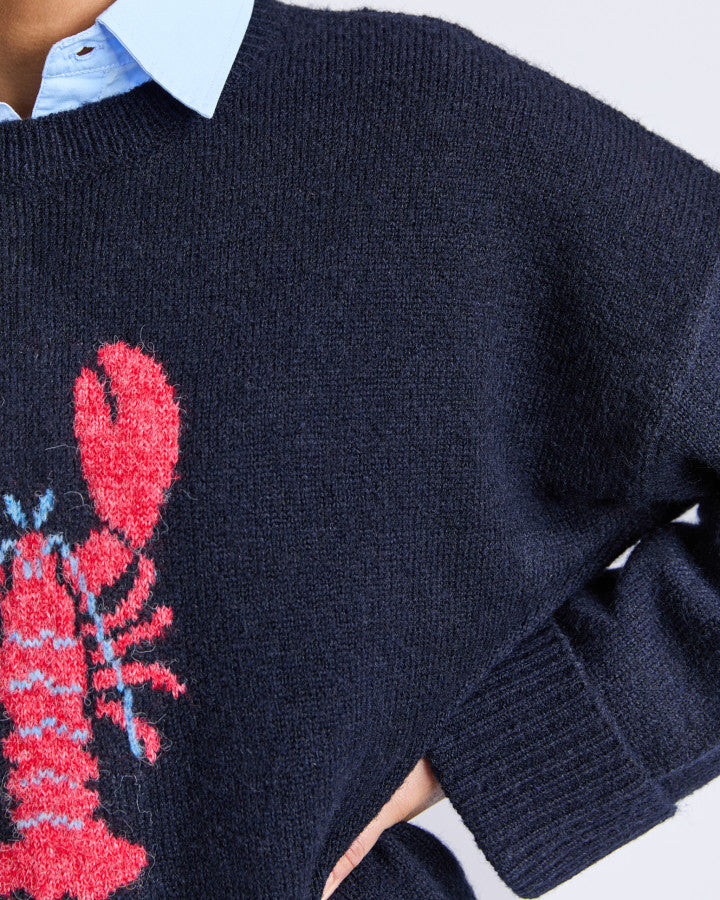Lobster Intarsia Knit