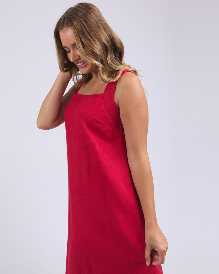 Lourdes Dress | Crimson