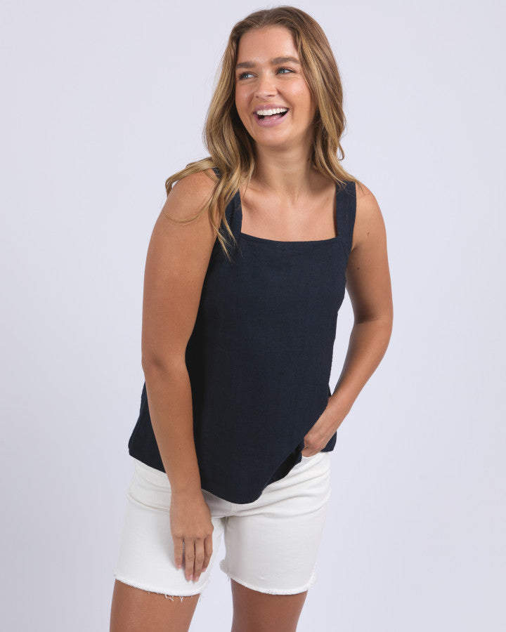 Lourdes Top | Navy