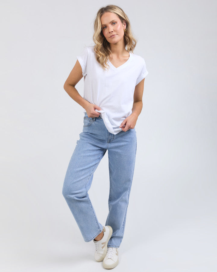 Manly Vee Tee | White