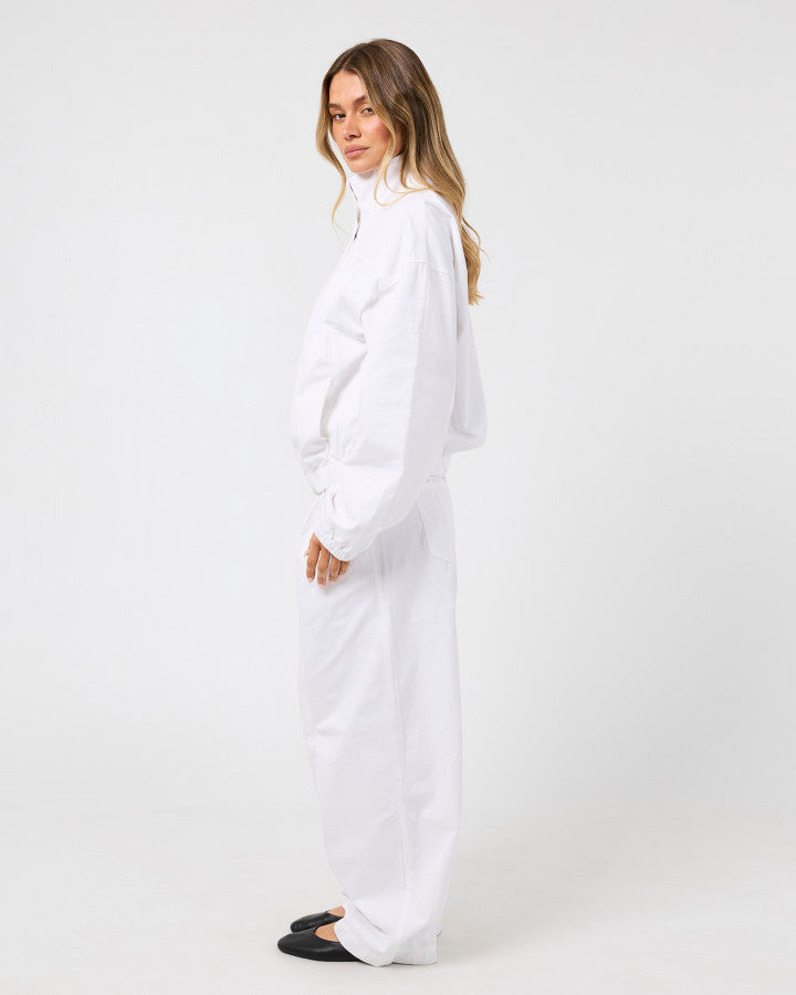 Margo Funnel Neck Jacket | White