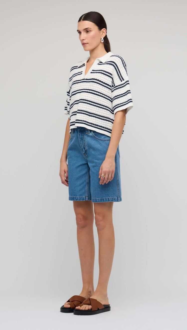 Solstice Knit Polo Top