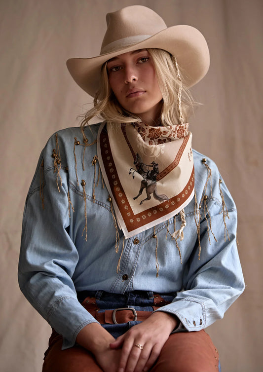 Paisley Palomino Bandana Scarf