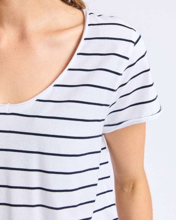 Pima Vee Tee | Stripe