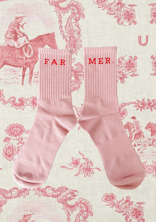 Pink FAR MER Boot Socks