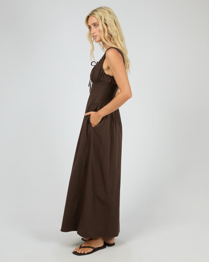 Poppy Denim Dress | Brown