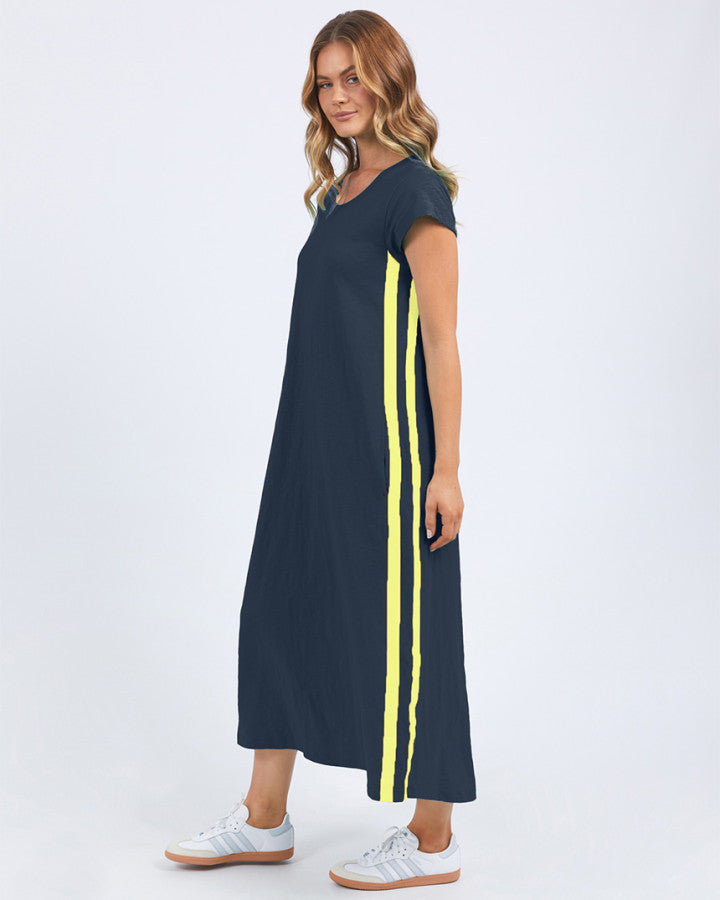 Recovery Dress | Navy & Neon Yellow