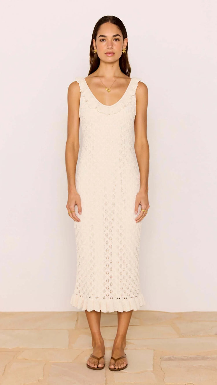 Sabine Pointelle Midi Dress