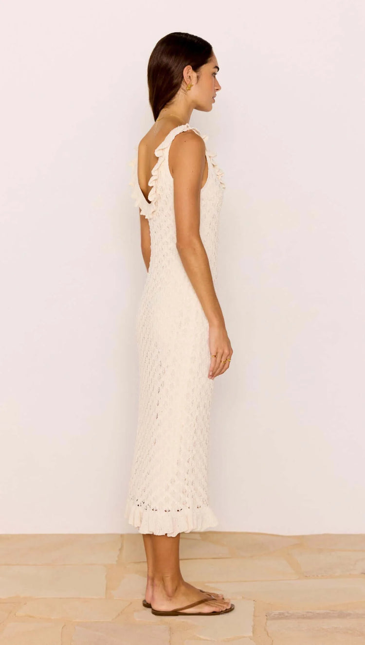 Sabine Pointelle Midi Dress