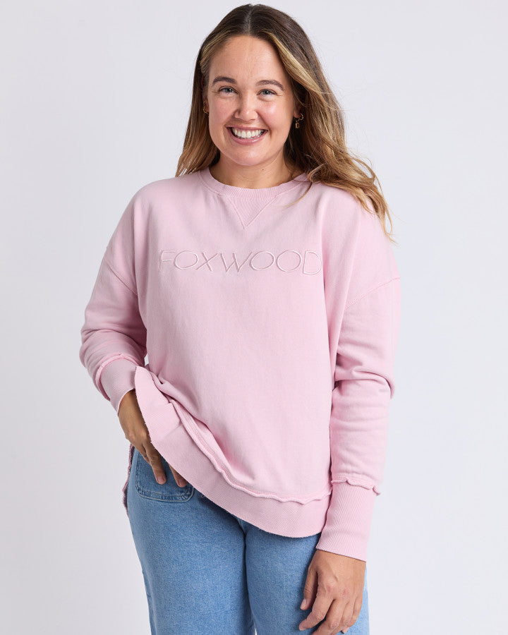 Girls Simplified Mini Crew | Pink