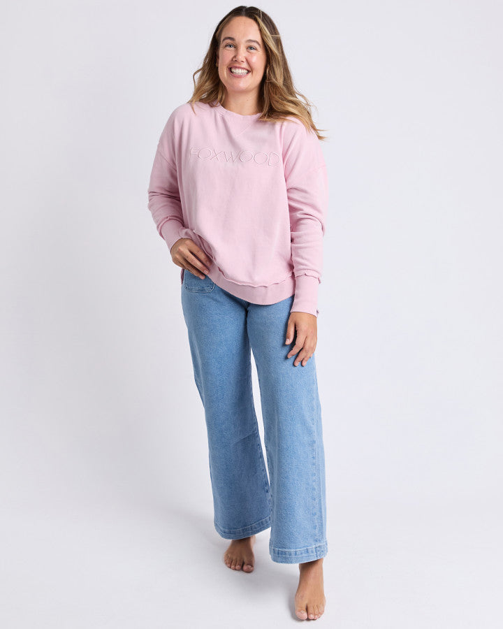 Girls Simplified Mini Crew | Pink